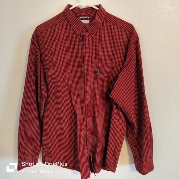 Columbia Other - Men's Columbia Red Plaid Button Down Shirt‎ Size Large